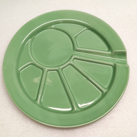 Hoffritz Fondue Plates Set of 6 9 1/2 Ceramic Divided Plates - Picture 9 of 12